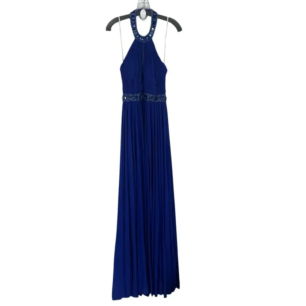 sherri hill blue halter dress Sherri Hill 56105